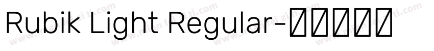 Rubik Light Regular字体转换